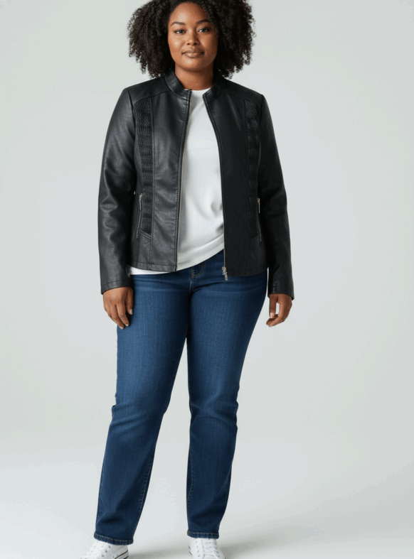 GIUBBINO ECOPELLE NERO 106510