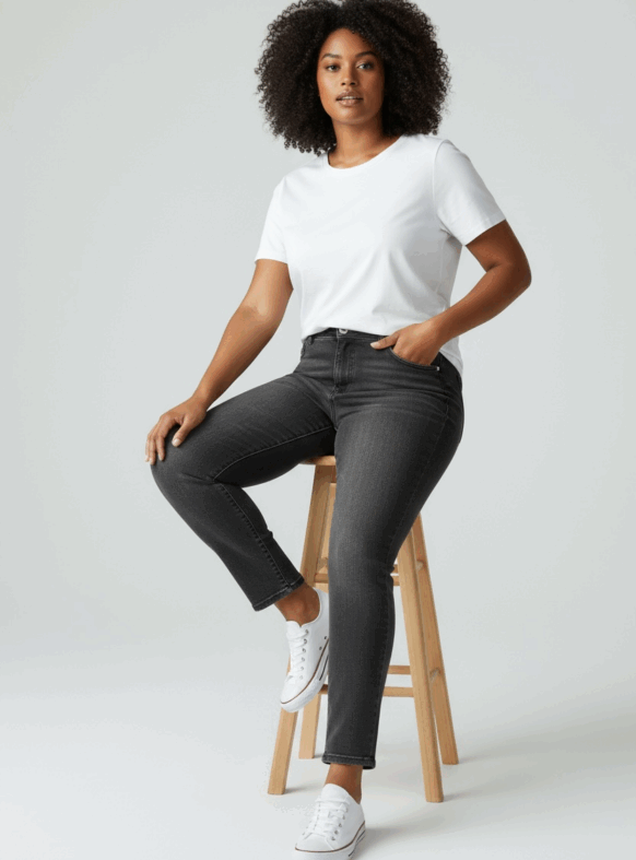 * JEANS SKINNY NERO 106569