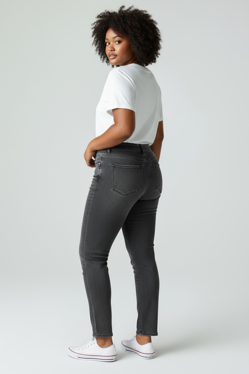 * JEANS SKINNY NERO 106569 - immagine 3
