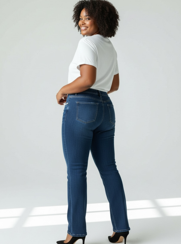 * JEANS ZAMPA PUSH UP BLU 106568