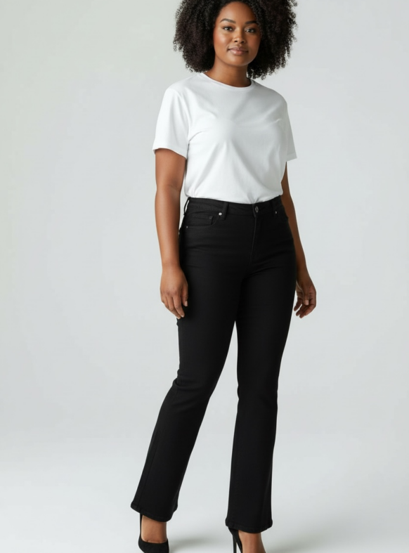 * PANTALONE ZAMPA PUSH-UP NERO 106567