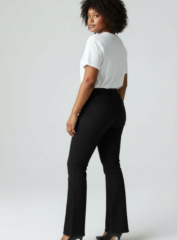 * PANTALONE ZAMPA PUSH-UP NERO 106567