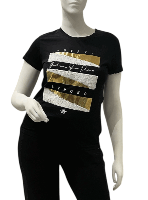 * T-SHIRT NERO 106858