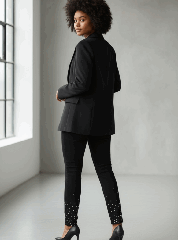 * GIACCA NICOLE NERO 110478