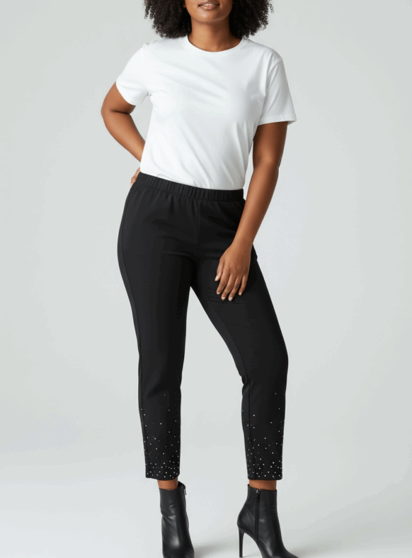 * PANTALONI NICOLE NERO 110480