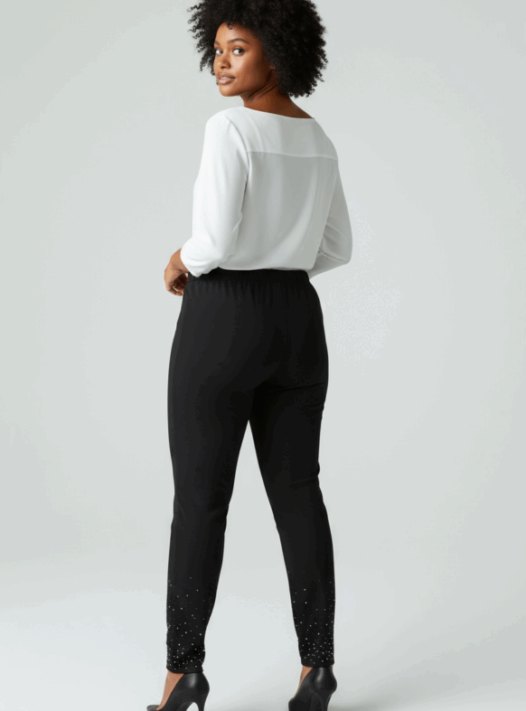 * PANTALONI NICOLE NERO 110480