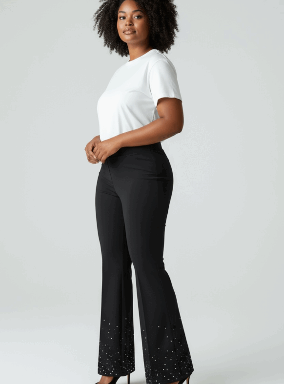 * PANTALONI NICOLE NERO 110479