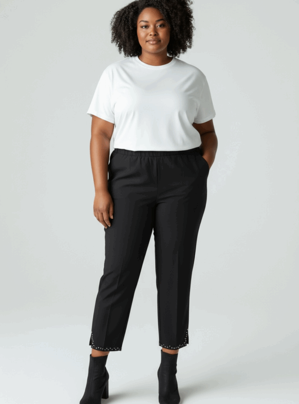 * PANTALONI NICOLE NERO 110481