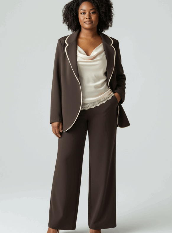 * GIACCA HADID MORO/CREMA 110543