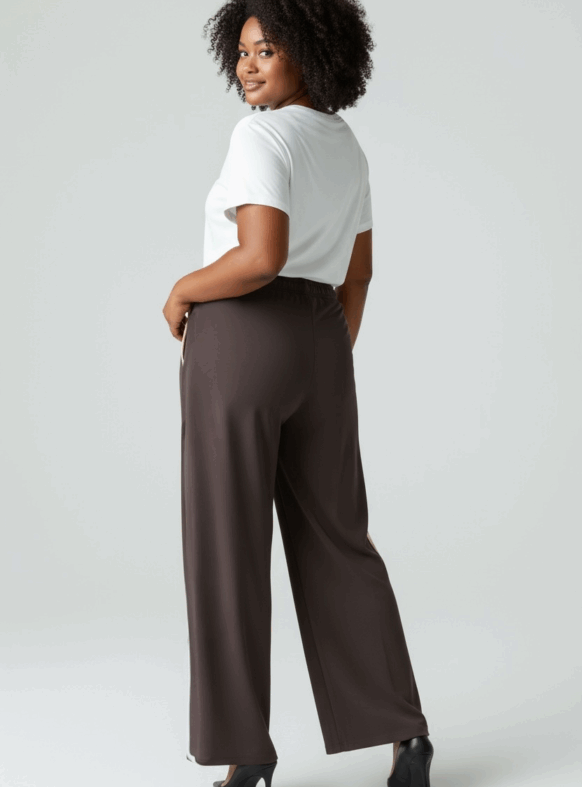 * PANTALONI HADID MORO/CREMA 110542