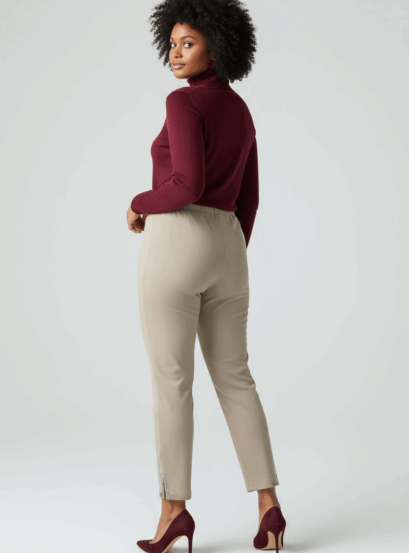 PANTALONI CREMA 107768