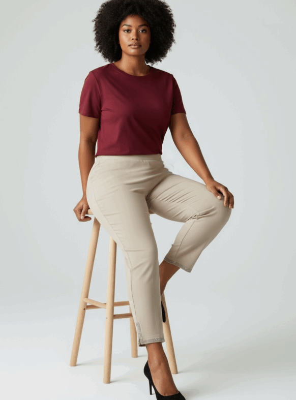 PANTALONI CREMA 107768