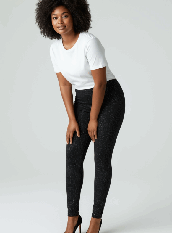 * LEGGINGS NERO/ARG 110526