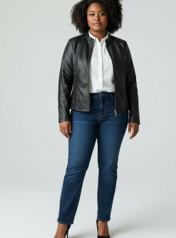 GIUBBINO ECOPELLE NERO 104900