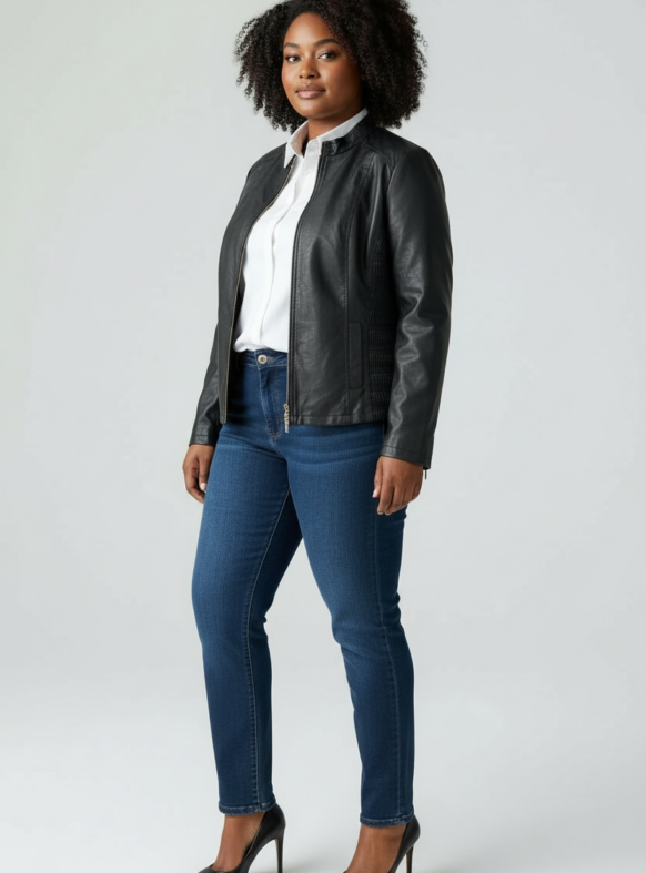 GIUBBINO ECOPELLE NERO 104900