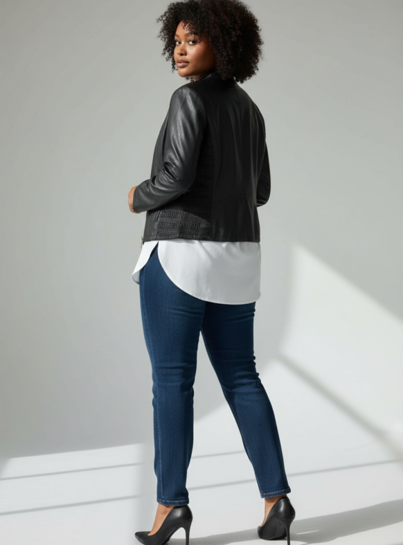 GIUBBINO ECOPELLE NERO 104900