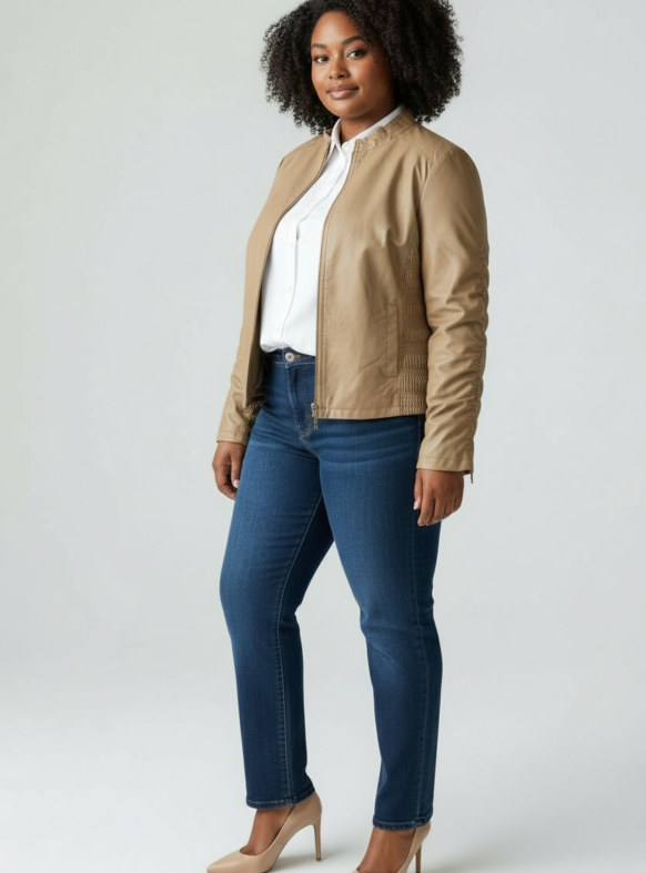 GIUBBINO ECOPELLE BEIGE 104900