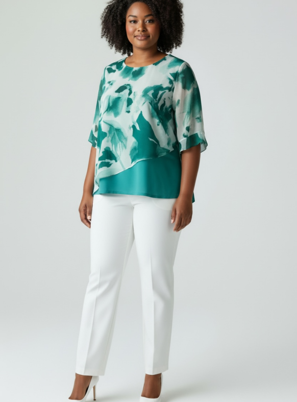 BLUSA CURVY PLUS SMERALDO F. 109386