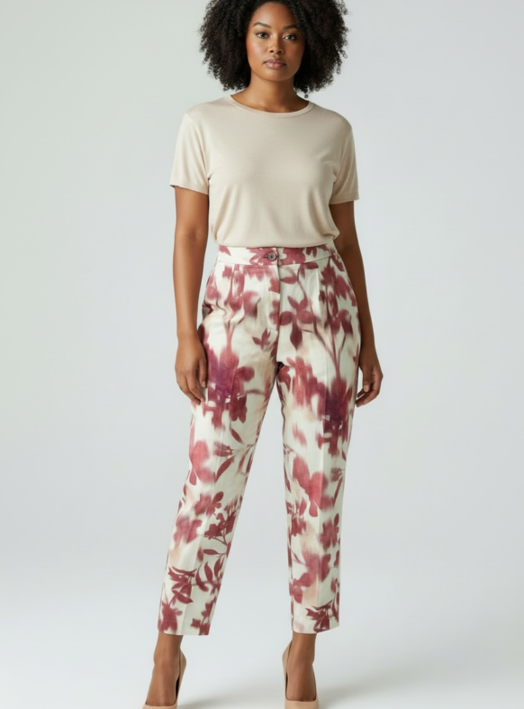 PANTALONI KERMIT ROSSO F. 109681