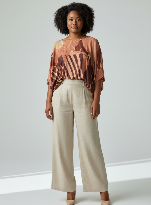 BLUSA BULBO NUDE F. 109052