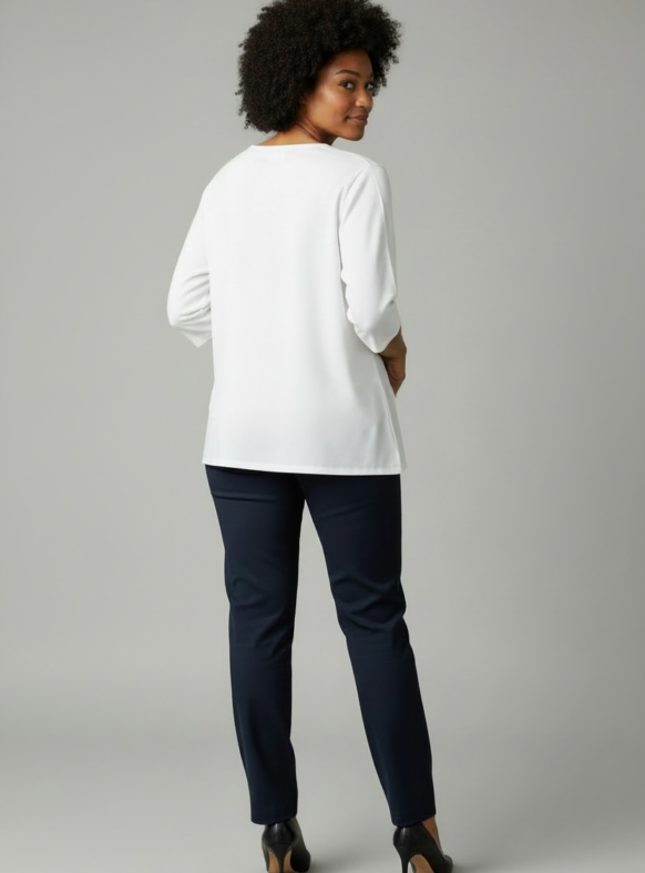 MAGLIA RIGHE SOTTO BIANCO F7168