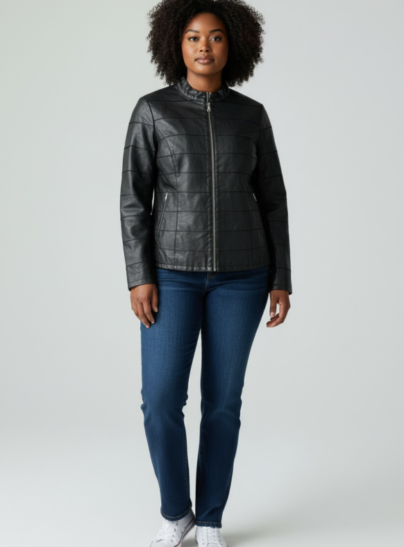 GIUBBINO ECOPELLE NERO 108748