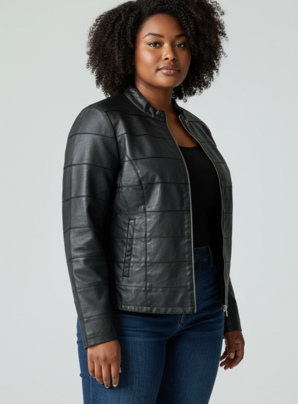 GIUBBINO ECOPELLE NERO 108748