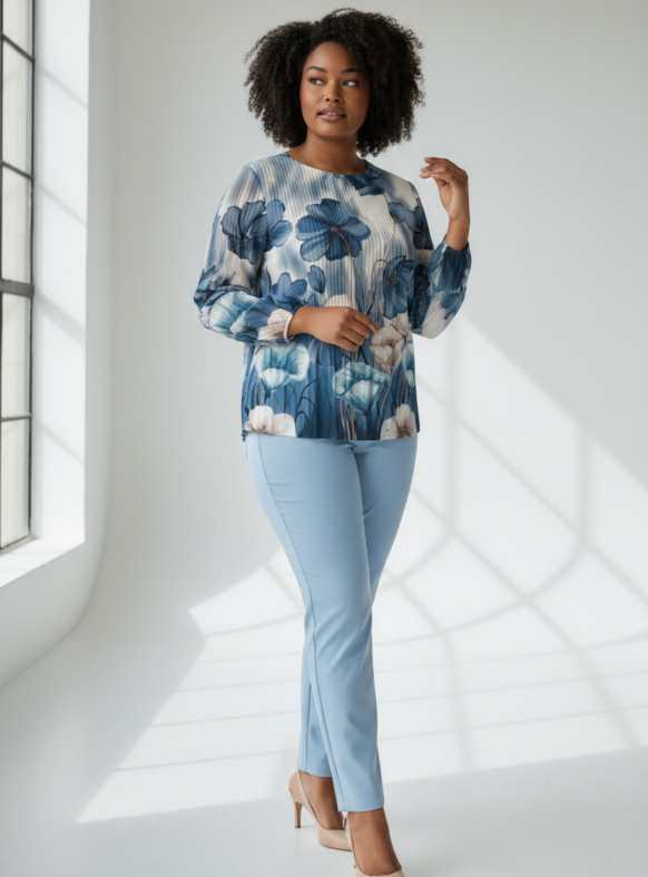 BLUSA PLISSET F1 AVION