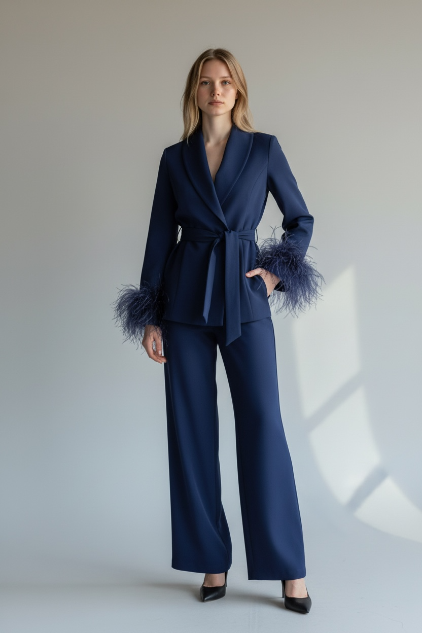 TAILLEUR PIUME RASO BLU 04610 - immagine 3