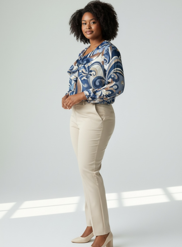 BLUSA SCOLLO V ROUCHES 2 AVION